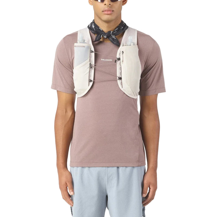 Unisex Salomon Active Skin 4L Grvl Hydration Vest with 2x500ML Flasks