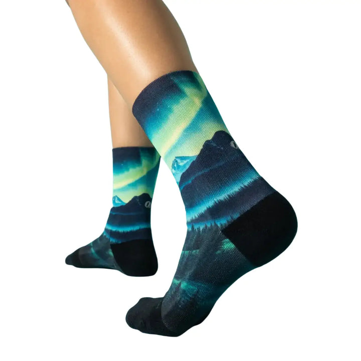 Unisex Feetures Elite Light Cushion Mini Crew Limited Edition Landscape Socks