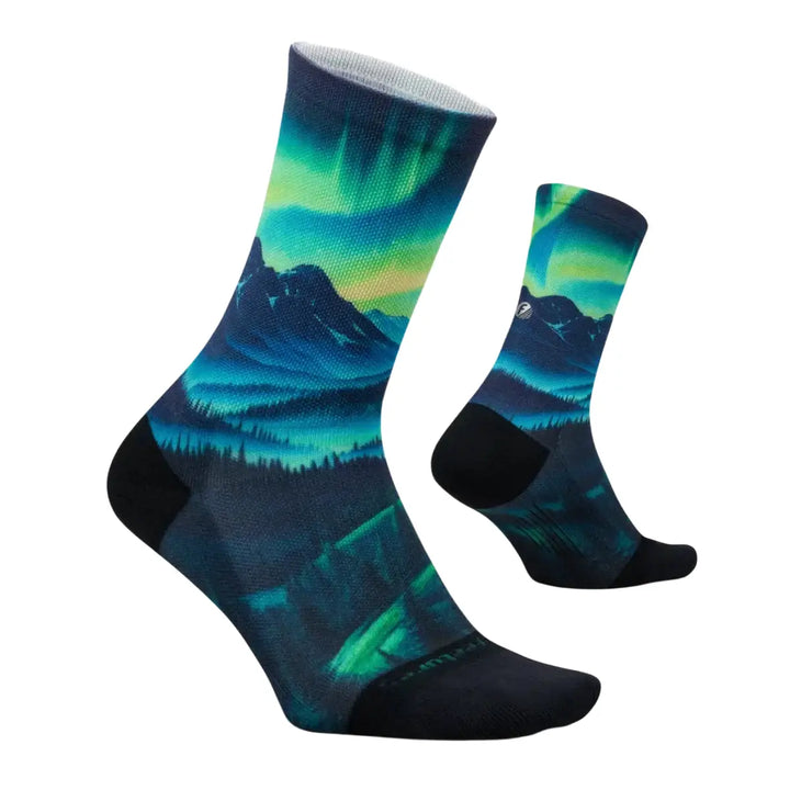 Unisex Feetures Elite Light Cushion Mini Crew Limited Edition Landscape Socks