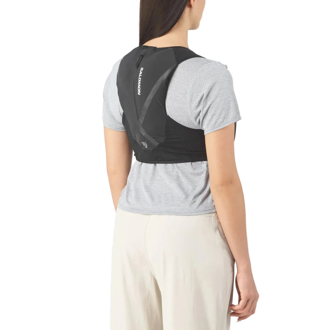 Unisex Salomon Active Skin 4L Grvl Hydration Vest with 2x500ML Flasks