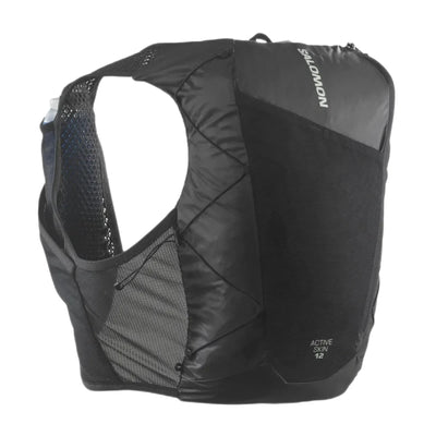 Unisex Salomon Active Skin 12L Hydration Vest with 2x500ML Soft Flasks