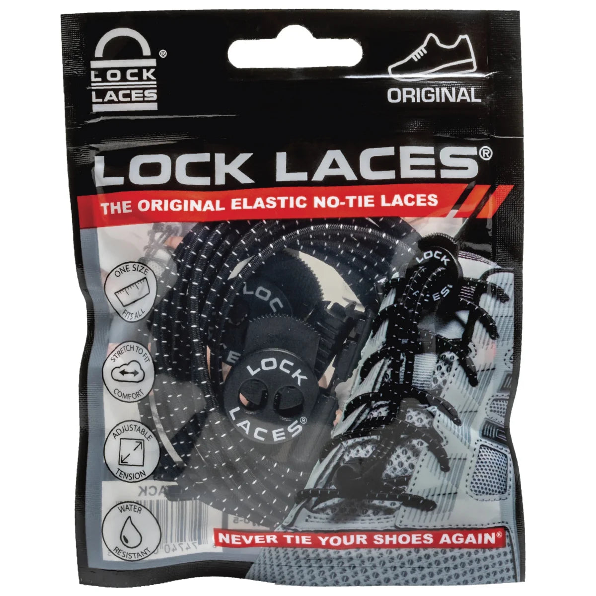 Lock Laces Original Elastic No-Tie Shoelaces