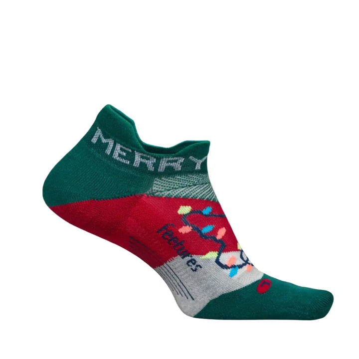 Unisex Feetures Elite Light Cushion No Show Tab Limited Edition Festive Socks