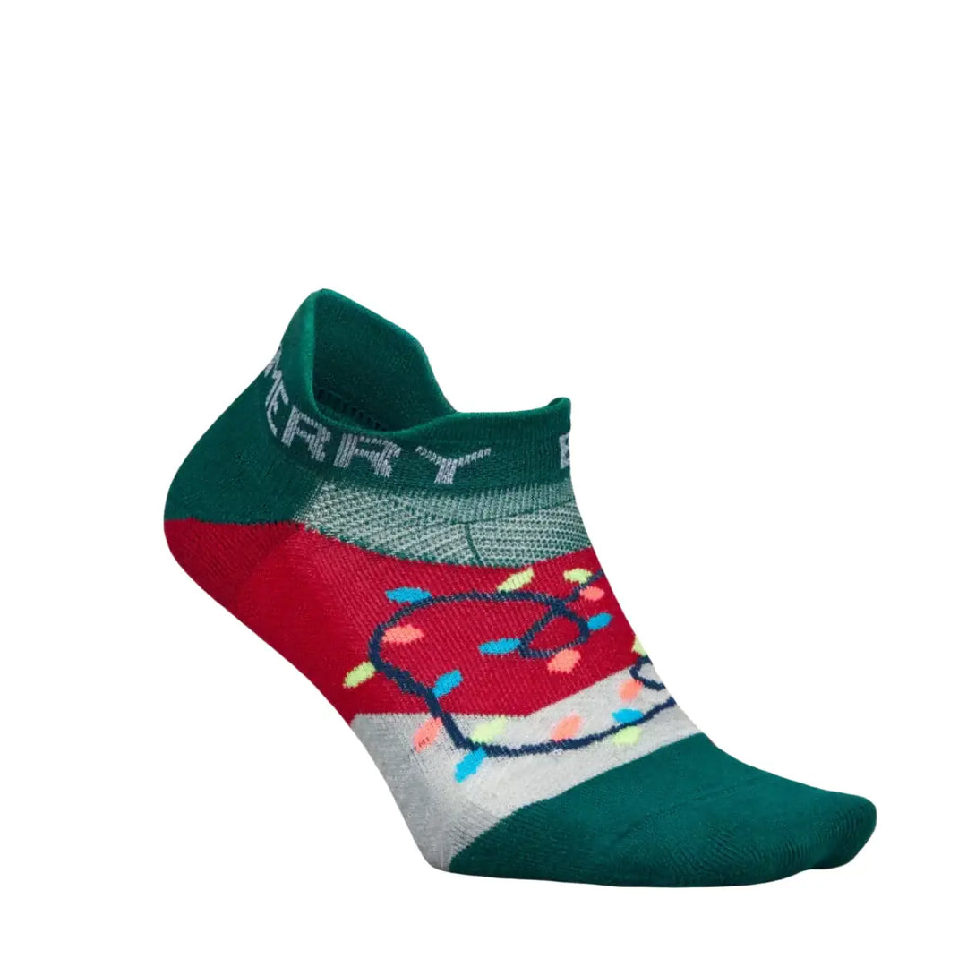 Unisex Feetures Elite Light Cushion No Show Tab Limited Edition Festive Socks
