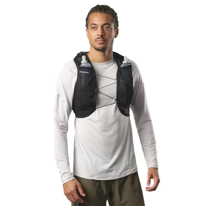 Unisex Salomon Active Skin 8L Hydration Vest with 2x500ML Soft Flasks