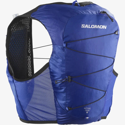 Unisex Salomon Active Skin 8L Hydration Vest with 2x500ML Soft Flasks