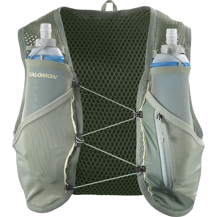 Unisex Salomon Active Skin 8L Hydration Vest with 2x500ML Soft Flasks