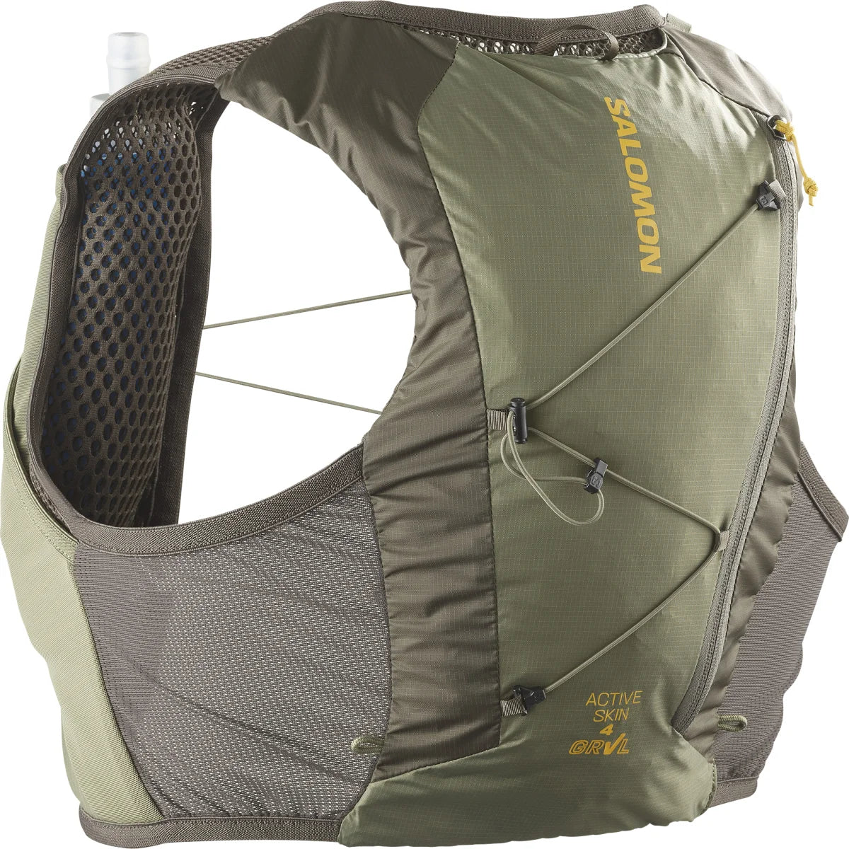 Unisex Salomon Active Skin 4L Grvl Hydration Vest with 2x500ML Flasks