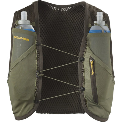 Unisex Salomon Active Skin 4L Grvl Hydration Vest with 2x500ML Flasks