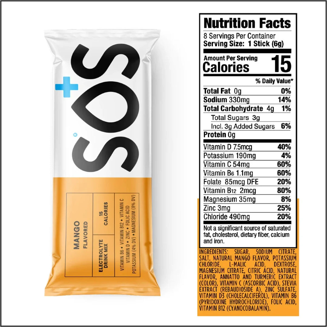 SOS Daily Vitamin Enhanced Hydration Sticks