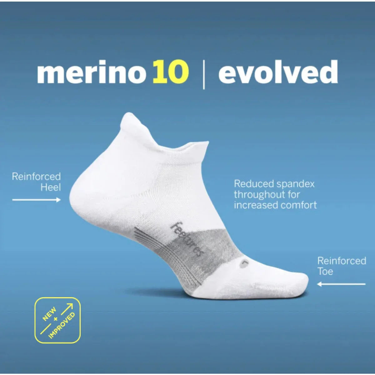 Unisex Feetures Merino 10 Max Cushion Mini Crew Socks