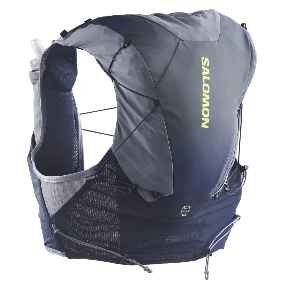 Unisex Salomon Adv Skin 12L Gradient Hydration Vest with 2x500ML Soft Flasks